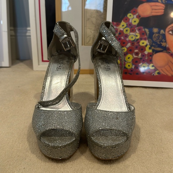 Michael Kors Porter Glitter Chain-Mesh Platform Sandal - Picture 2 of 7